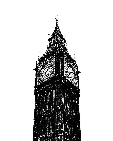 Black and White Image of the Big Ben